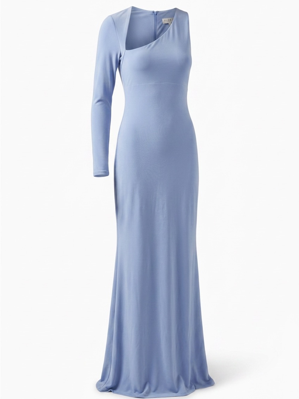Club L London Asymmetric One-Shoulder Maxi Dress in Light Blue